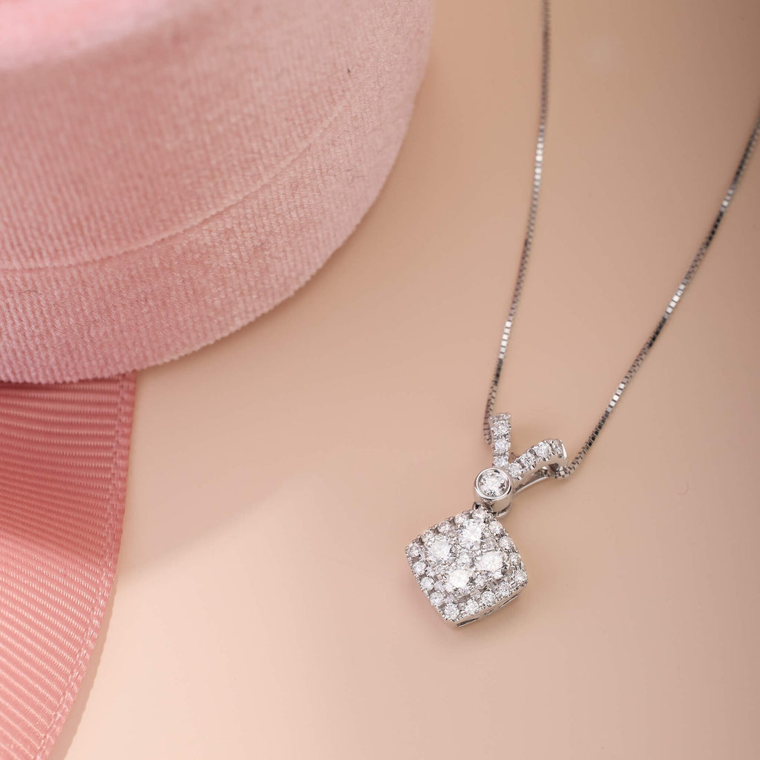 0.51 ct.tw. Natural Diamond Pendant in 14K Gold
