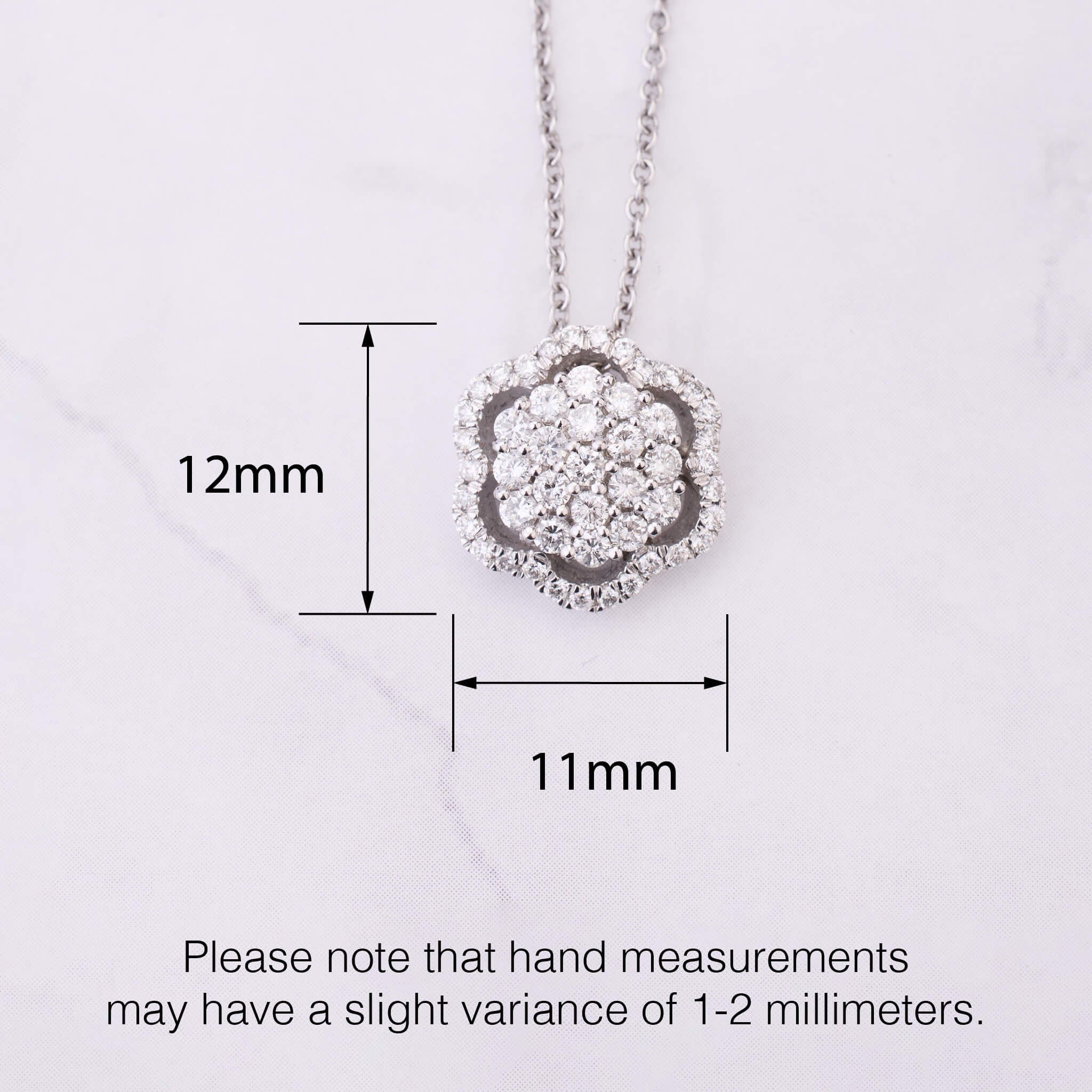 0.63 ct.tw. Natural Diamond Sun Flower Pendant