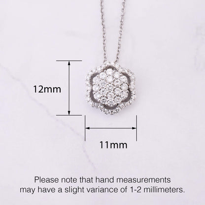 0.63 ct.tw. Natural Diamond Sun Flower Pendant