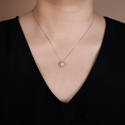 0.46 ct.tw. Natural Diamond Camelia Pendant in 14K Gold - Jewelry And Store