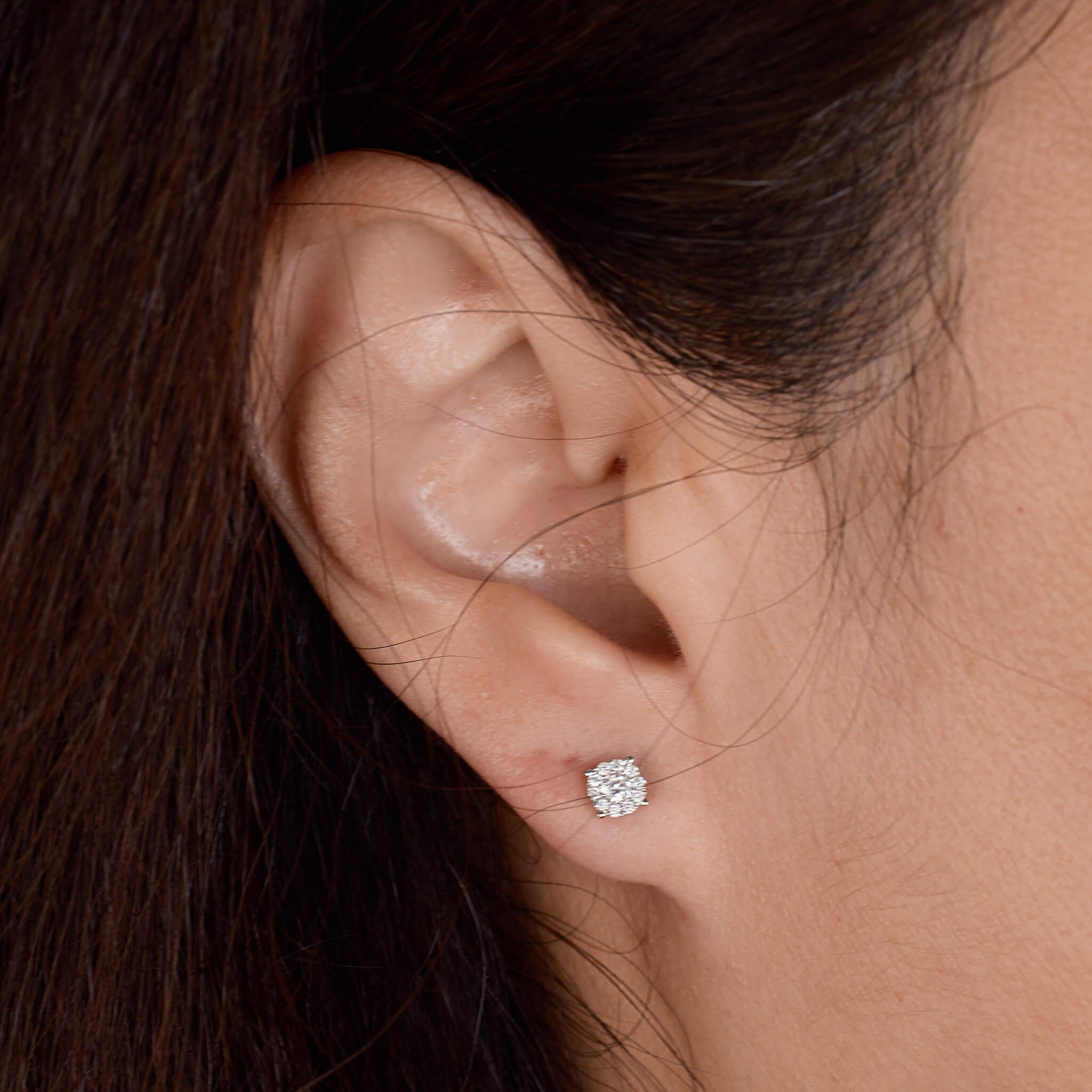 Classic Diamond Cluster Earrings - Jewelry And Store