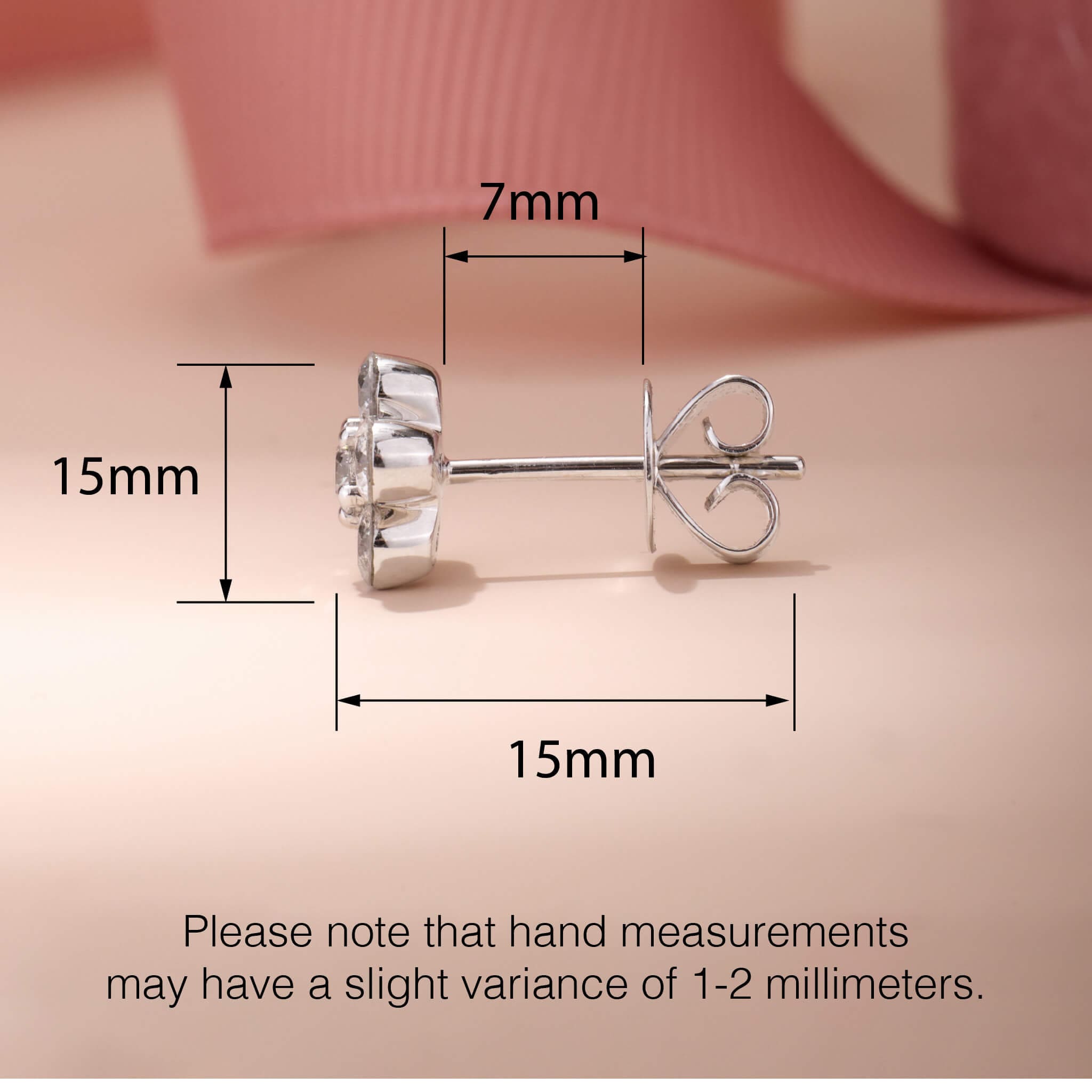 1.08ct.tw. Diamond Flower Stud Earrings - Jewelry And Store