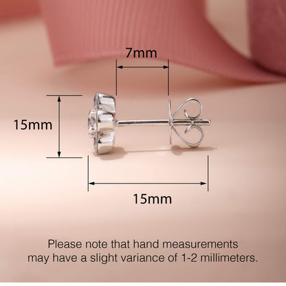 1.08ct.tw. Diamond Flower Stud Earrings - Jewelry And Store