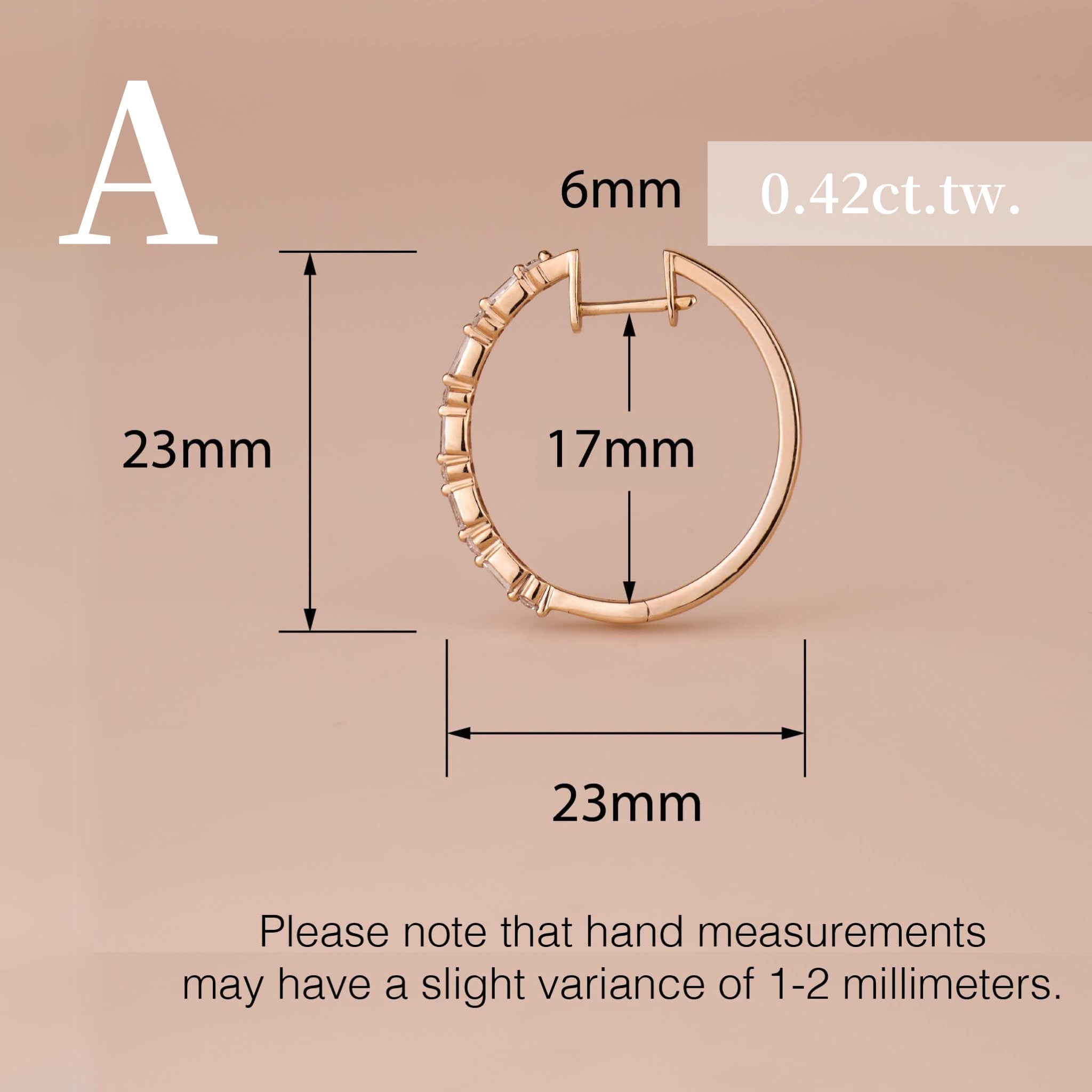Classic Baugette Diamond Hoop Earrings - Jewelry And Store