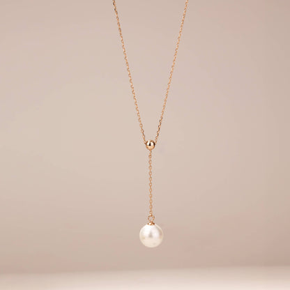 925 Silver Pearl Drop Necklace - Jewelry And Store
