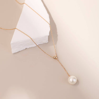 925 Silver Pearl Drop Necklace - Jewelry And Store