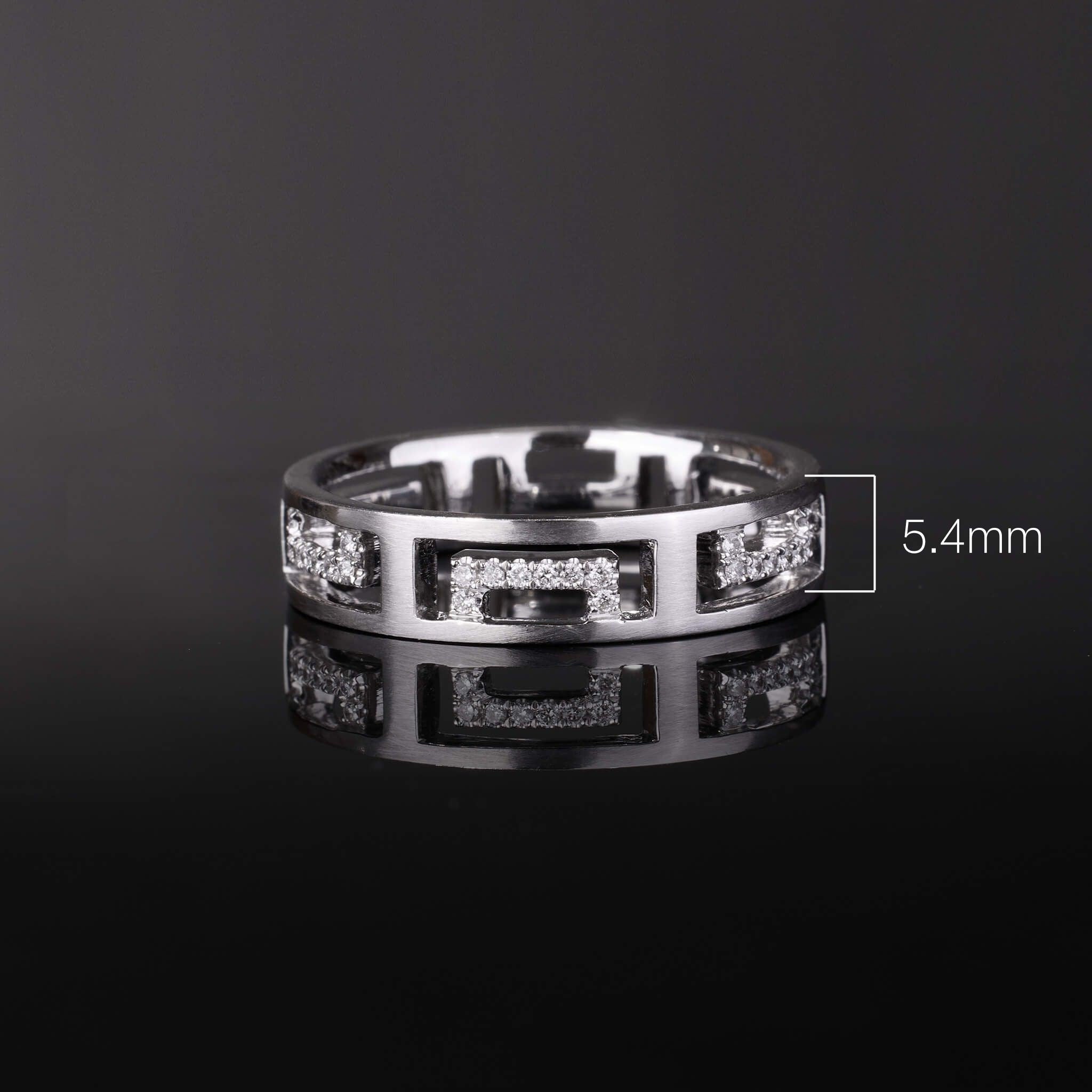 18K Gold Unisex Diamond Band Ring