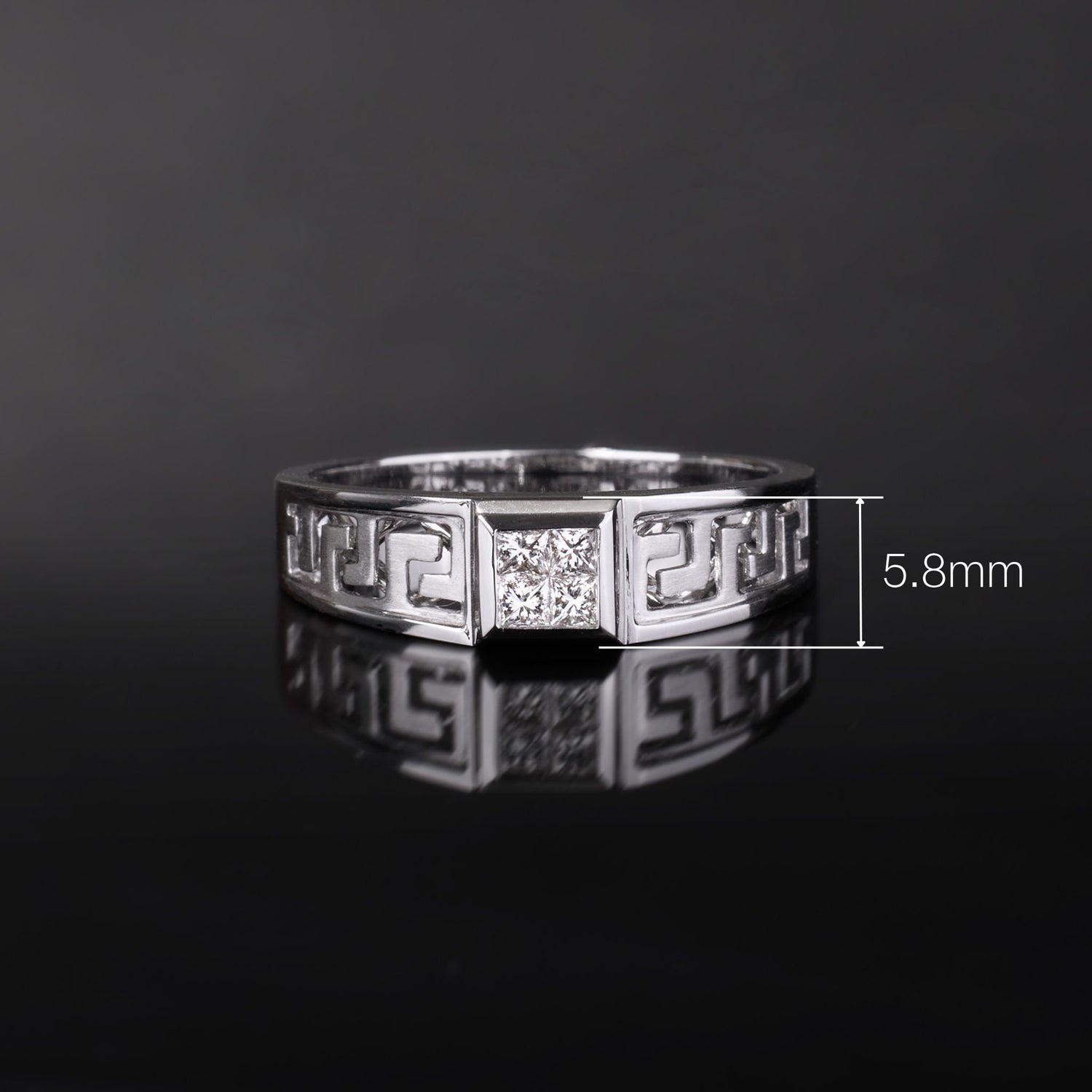 18K Gold Unisex Diamond Band Ring