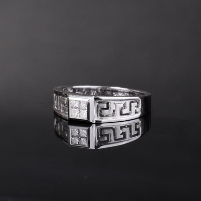 18K Gold Unisex Diamond Band Ring