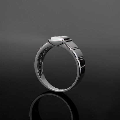 18K Gold Unisex Diamond Signet Ring