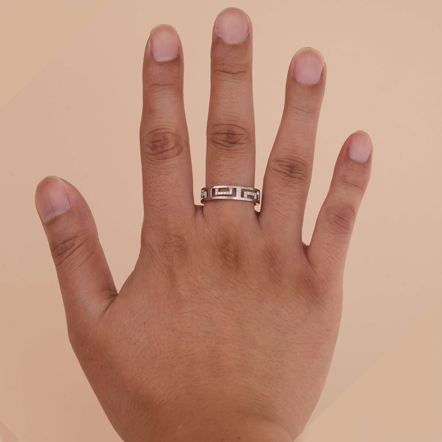 18K Gold Unisex Diamond Band Ring