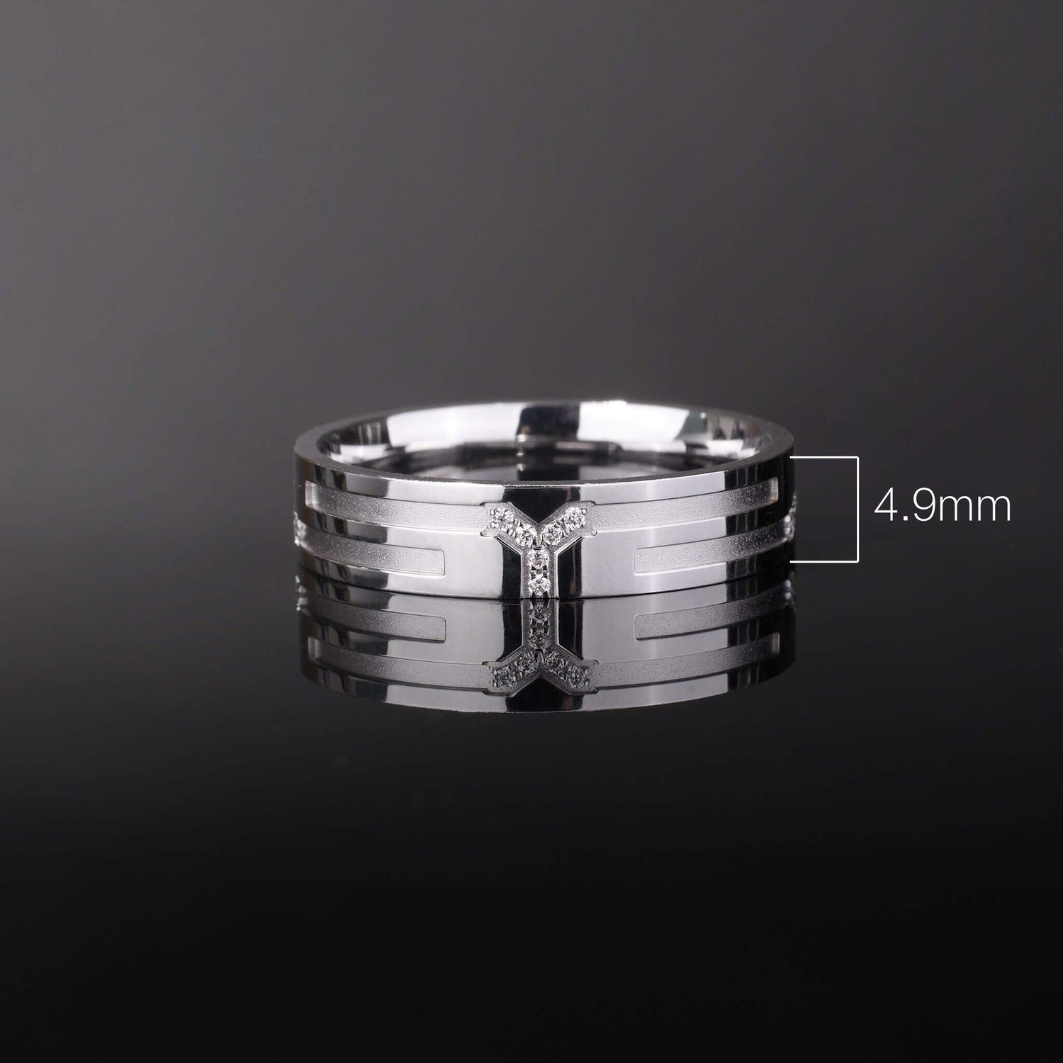 18K Gold Unisex Diamond Band Ring - Jewelry And Store
