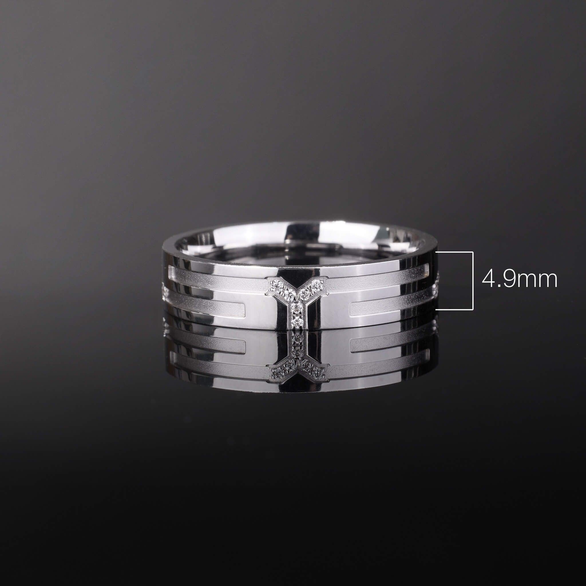 18K Gold Unisex Diamond Band Ring - Jewelry And Store