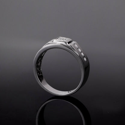 18K Gold Unisex Diamond Signet Ring - Jewelry And Store