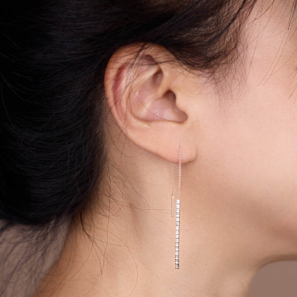 18K Gold Black Diamond Drop Earrings - Jewelry And Store