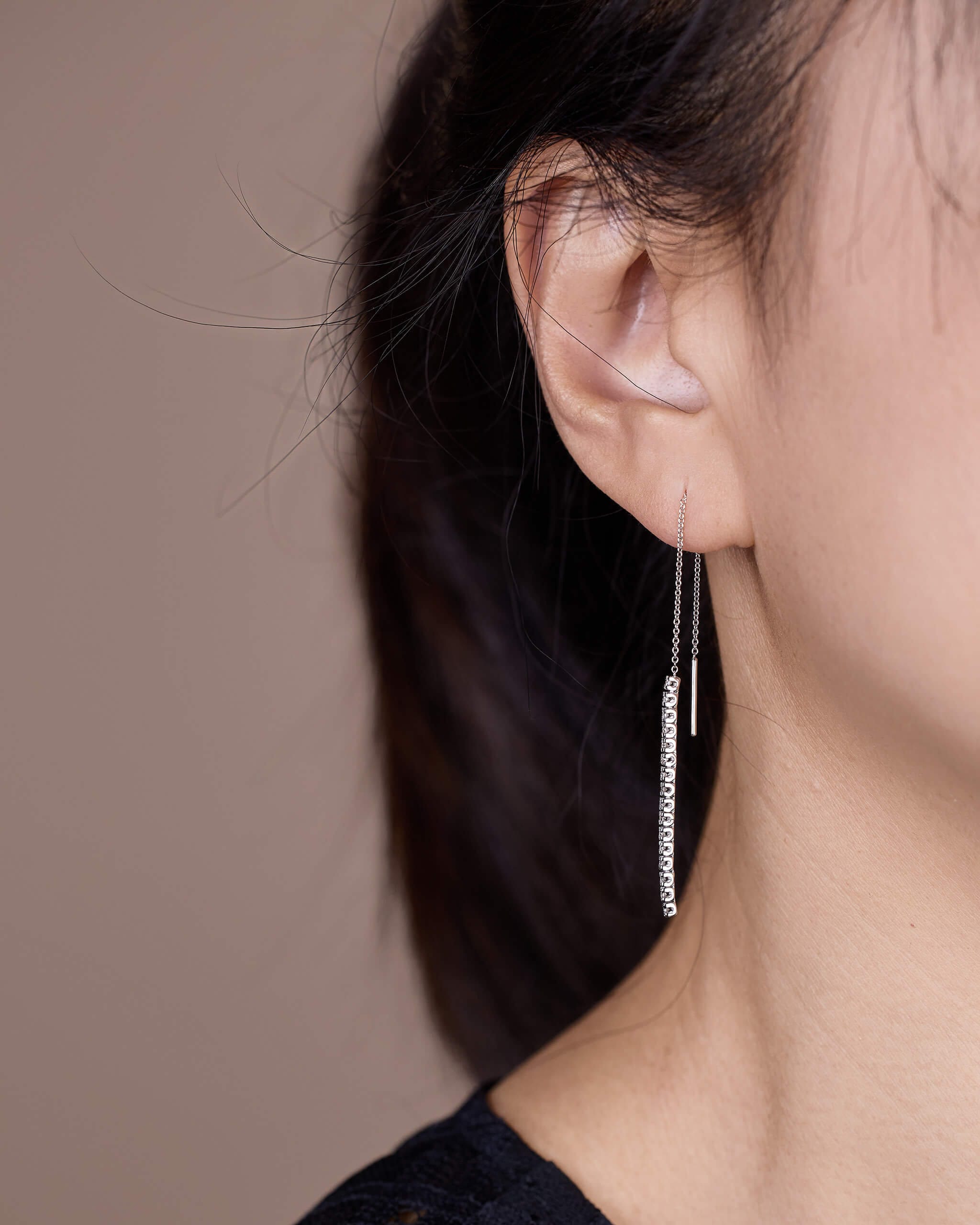 18K Gold Black Diamond Drop Earrings - Jewelry And Store