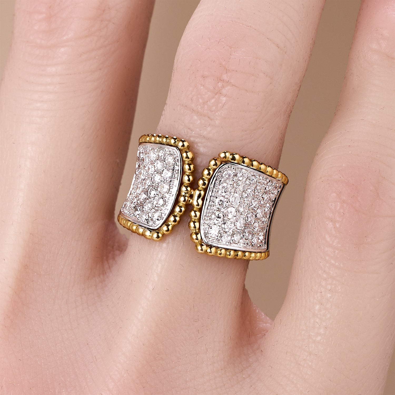 1.05ct.tw. Diamond Cocktail Ring in 18K Gold - JewelryAndStore