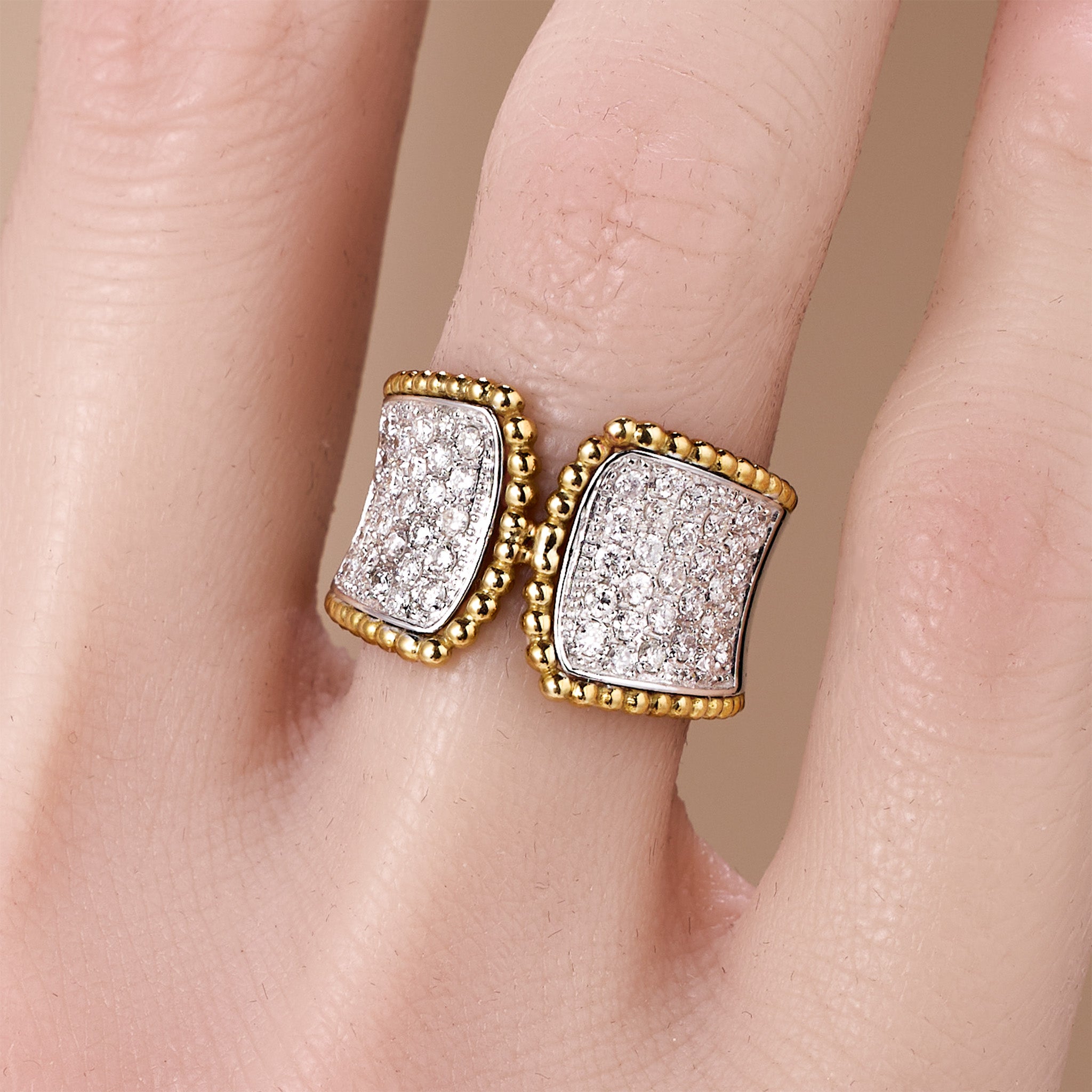 1.05ct.tw. Diamond Cocktail Ring in 18K Gold - JewelryAndStore