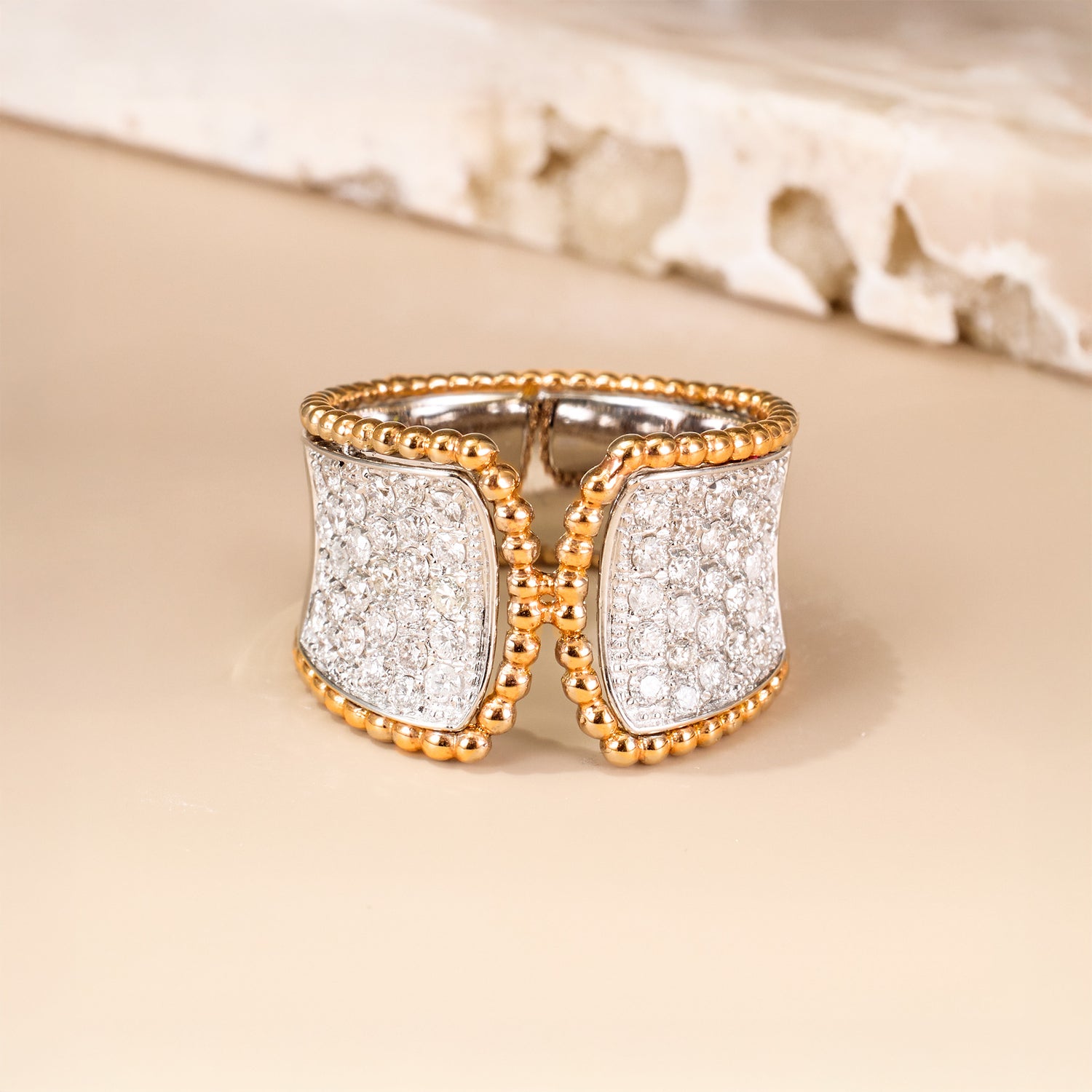 1.05ct.tw. Diamond Cocktail Ring in 18K Gold - Jewelry And Store