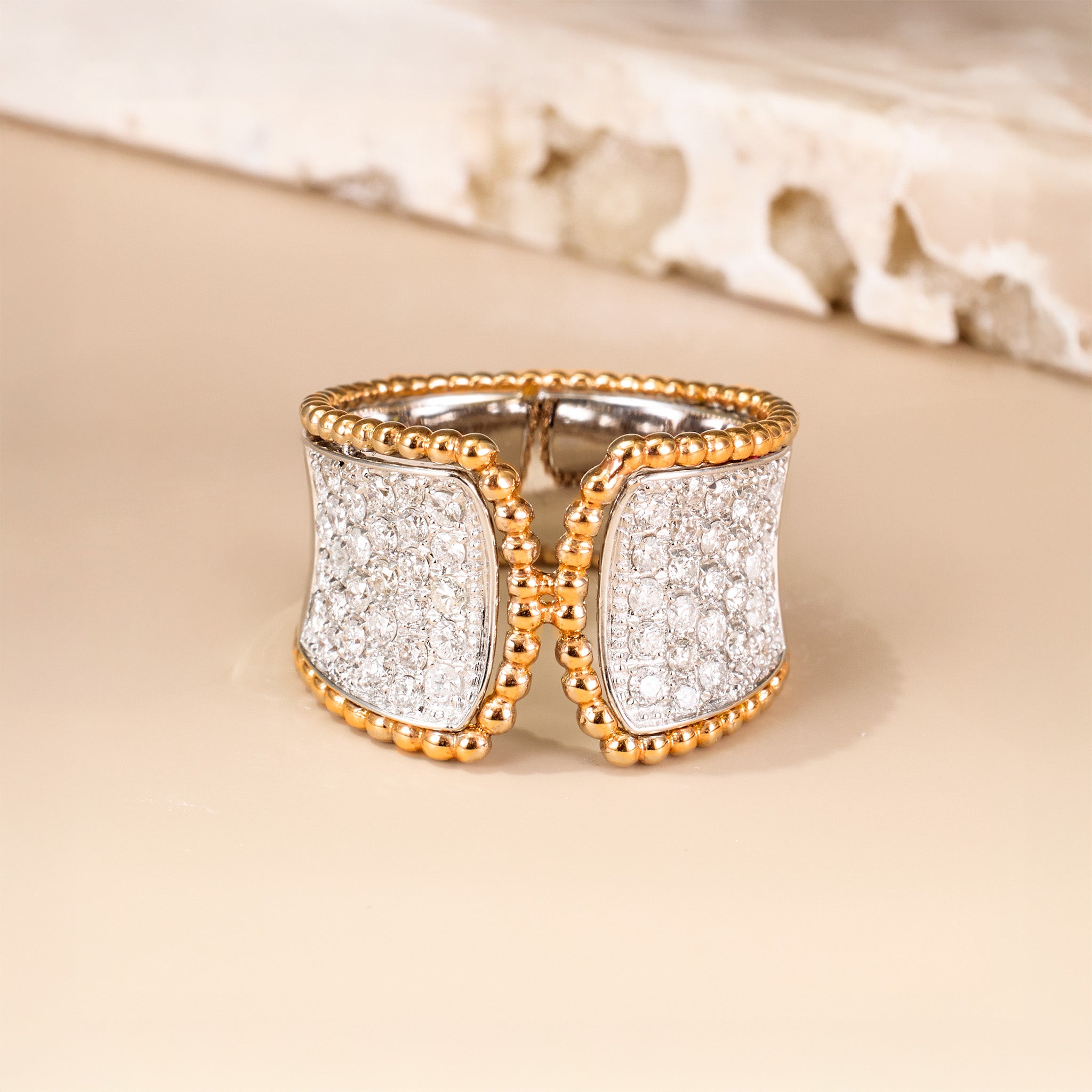1.05ct.tw. Diamond Cocktail Ring in 18K Gold - Jewelry And Store