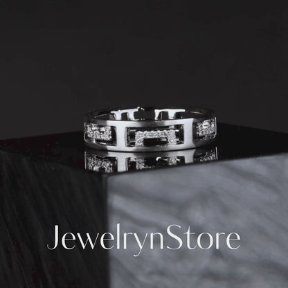 18K Gold Unisex Diamond Band Ring
