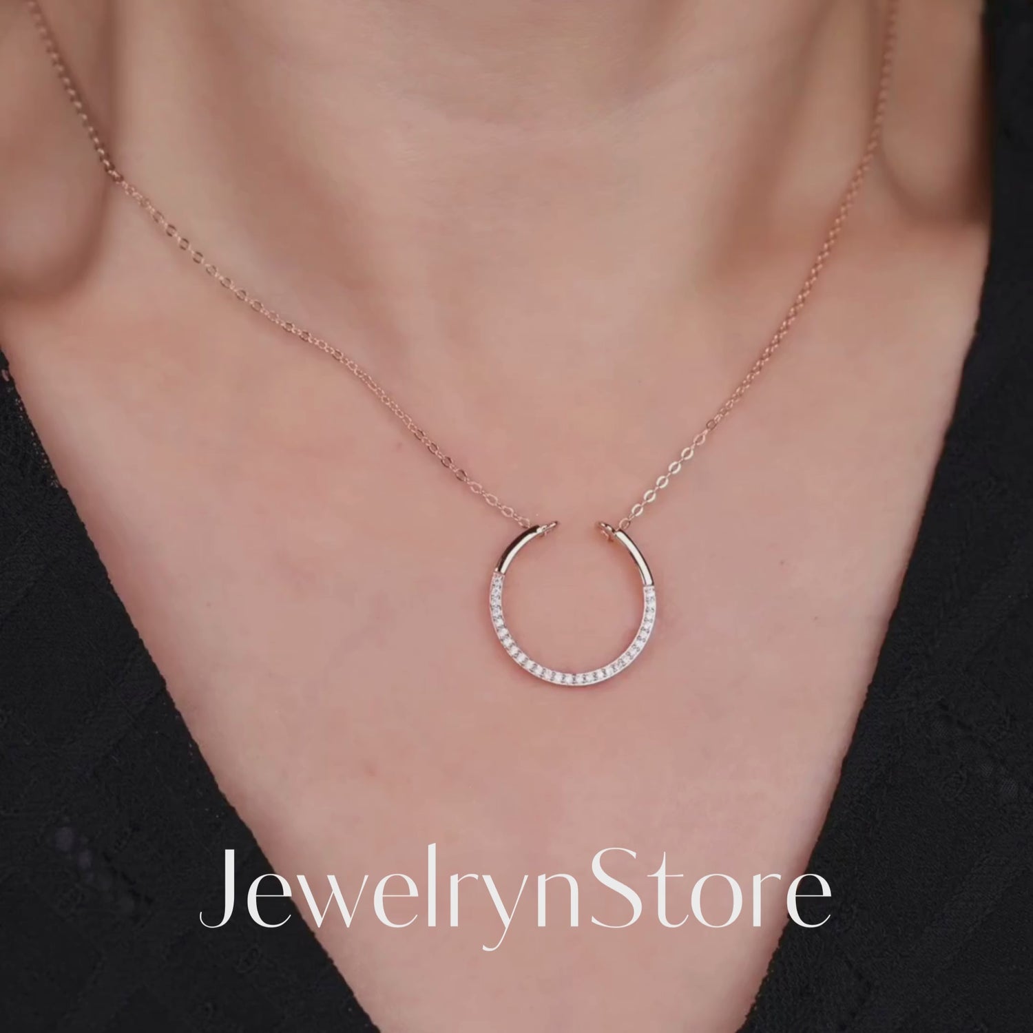 925 Silver Simple Circle Necklace