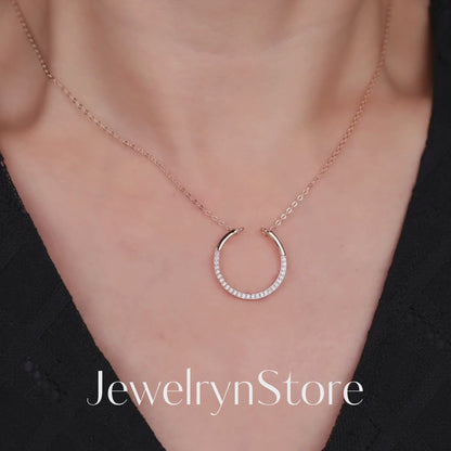 925 Silver Simple Circle Necklace