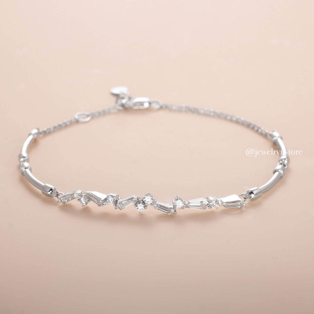 18K Natural Diamond Petite Bracelet - Jewelry And Store
