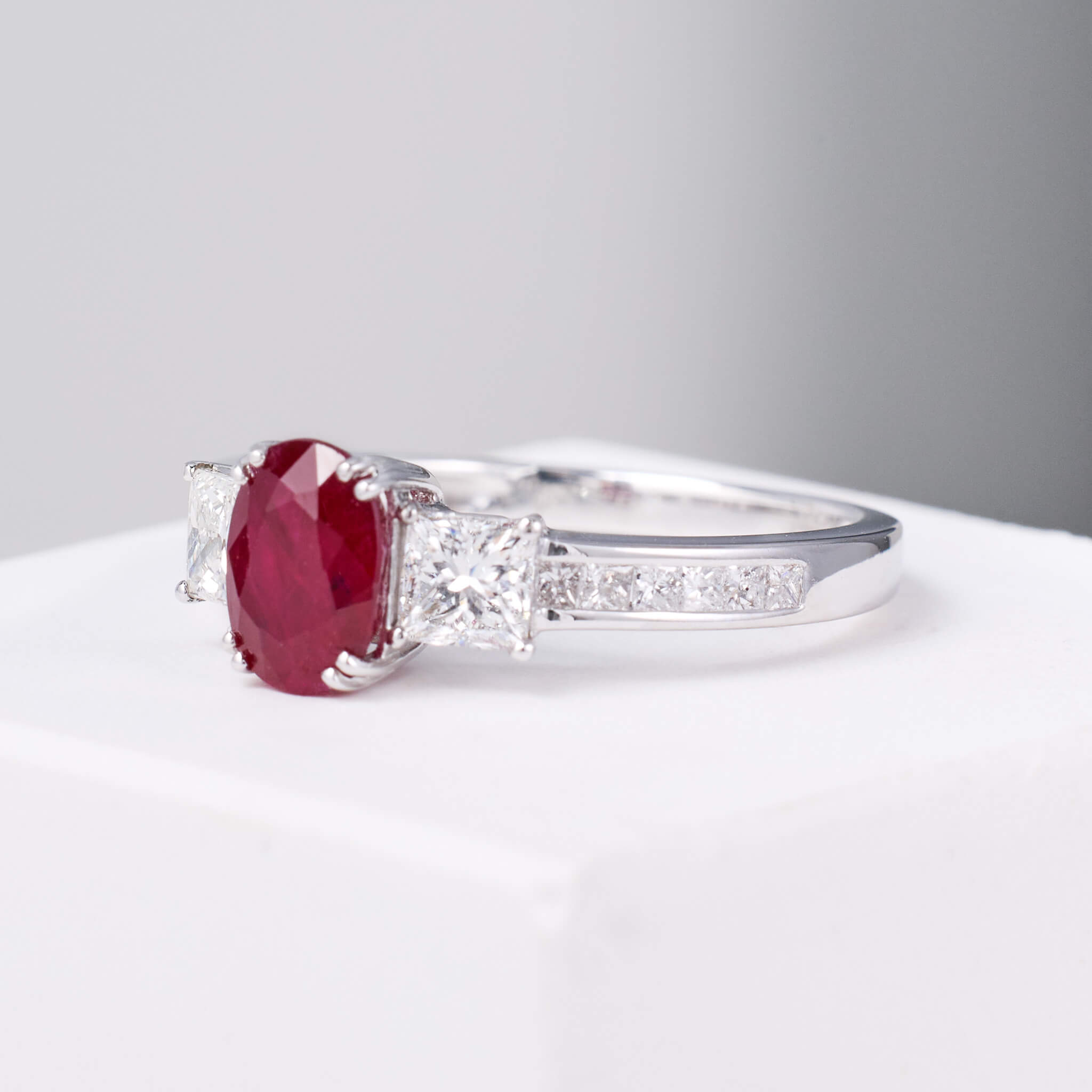 1.15ct.t.w. Nature Ruby and Diamond Ring - Jewelry And Store