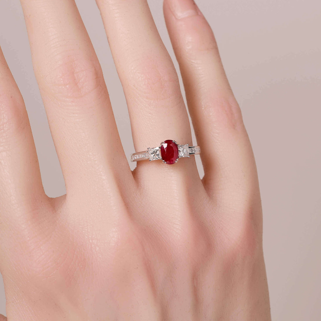 1.15ct.t.w. Nature Ruby and Diamond Ring - Jewelry And Store