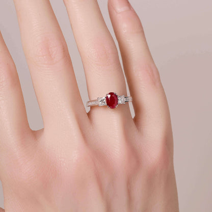 1.15ct.t.w. Nature Ruby and Diamond Ring - Jewelry And Store