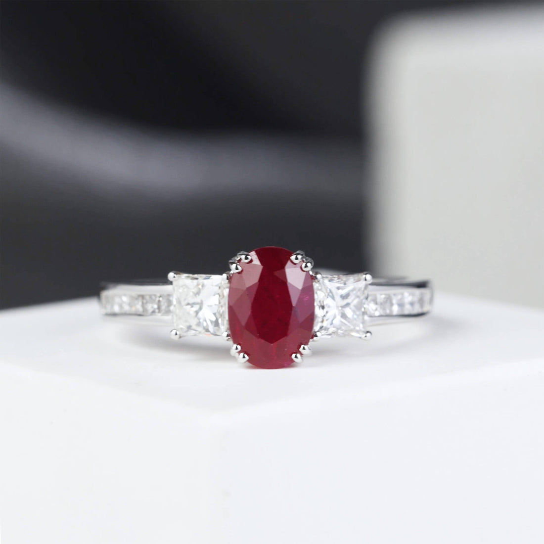 1.15ct.t.w. Nature Ruby and Diamond Ring - Jewelry And Store