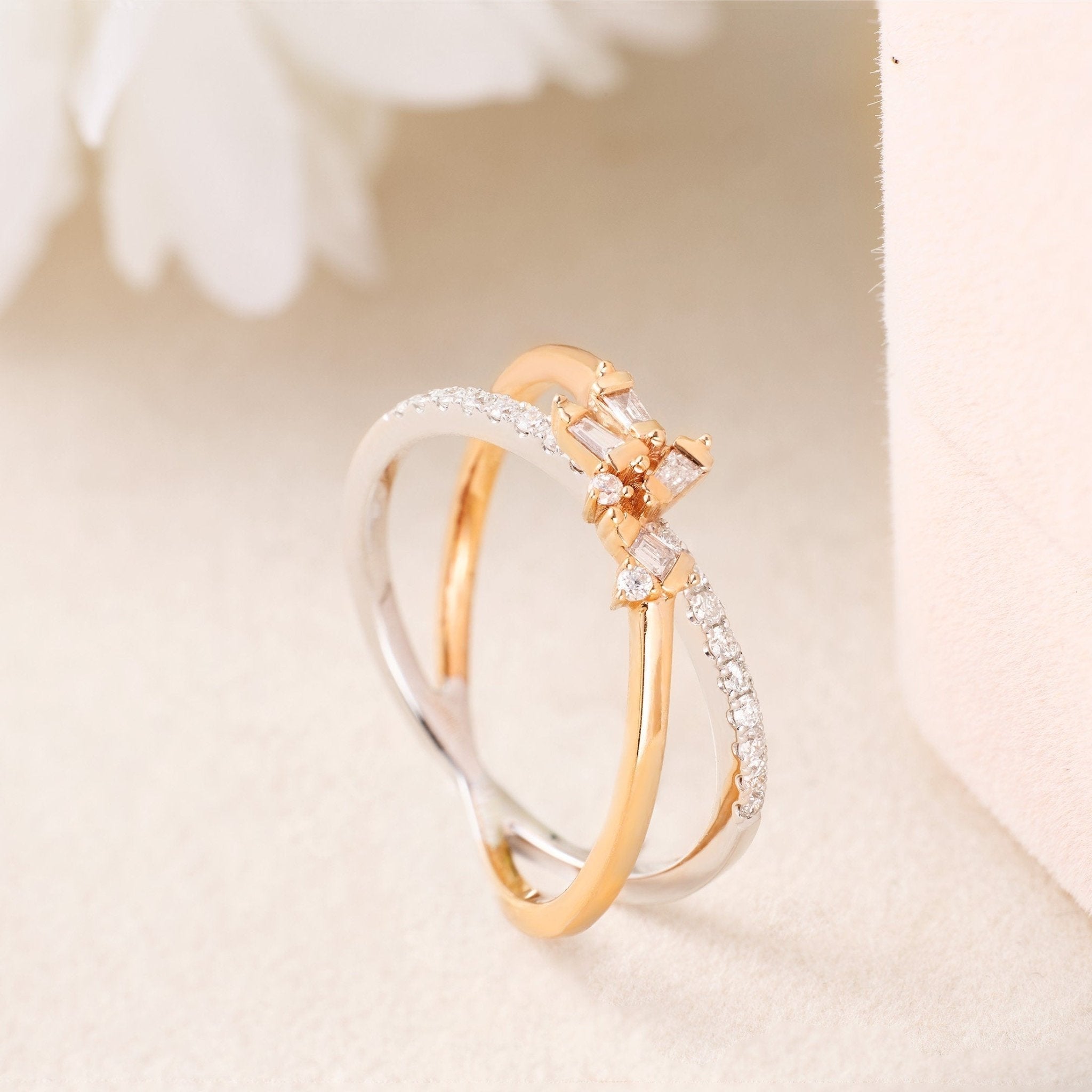 Orbit - Style Split Shank Diamond Ring - Jewelry And Store