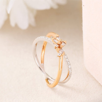 Orbit - Style Split Shank Diamond Ring - Jewelry And Store