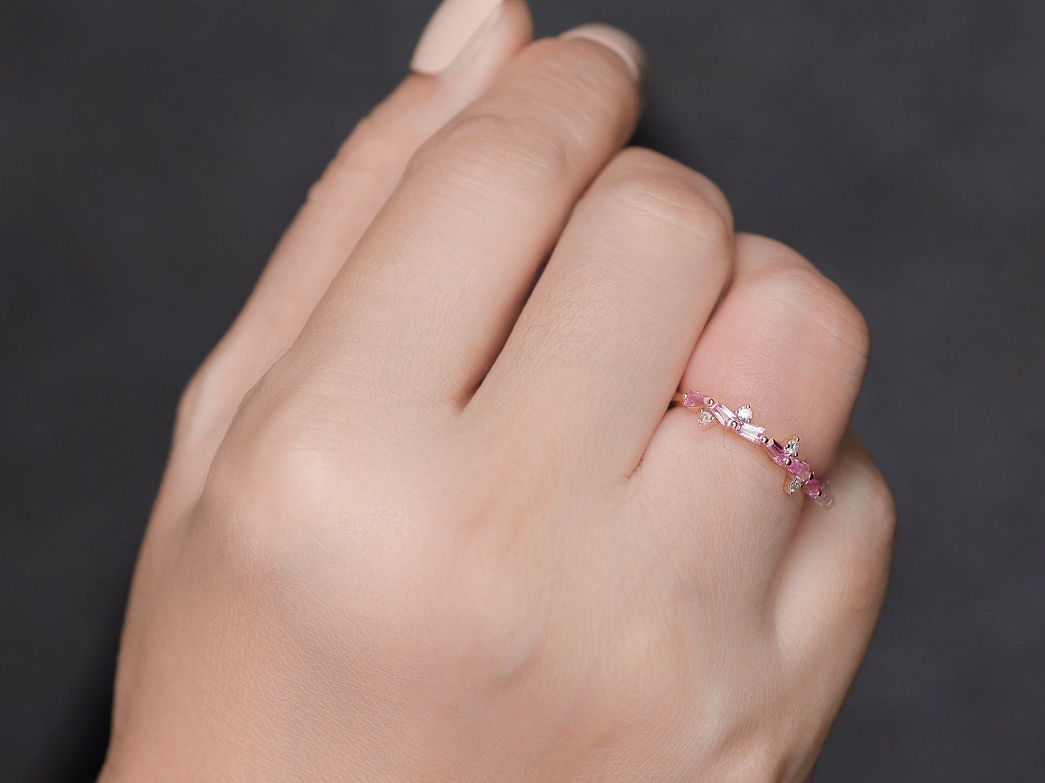 Petite Diamond and Gemstone Stackable Ring