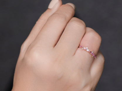 Petite Diamond and Gemstone Stackable Ring