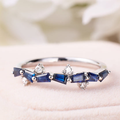 Petite Diamond and Gemstone Stackable Ring - Jewelry And Store