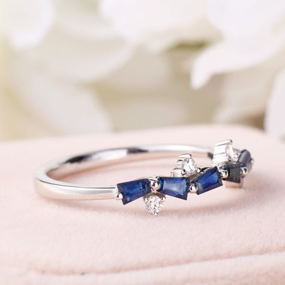 Petite Diamond and Gemstone Stackable Ring - Jewelry And Store