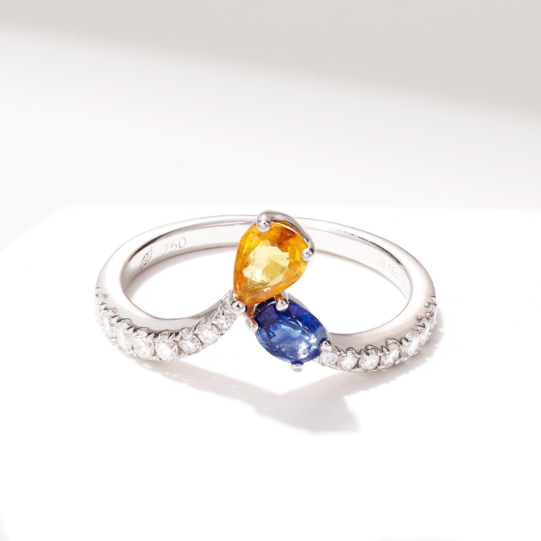 Pear-shape Fancy Sapphire Ring
