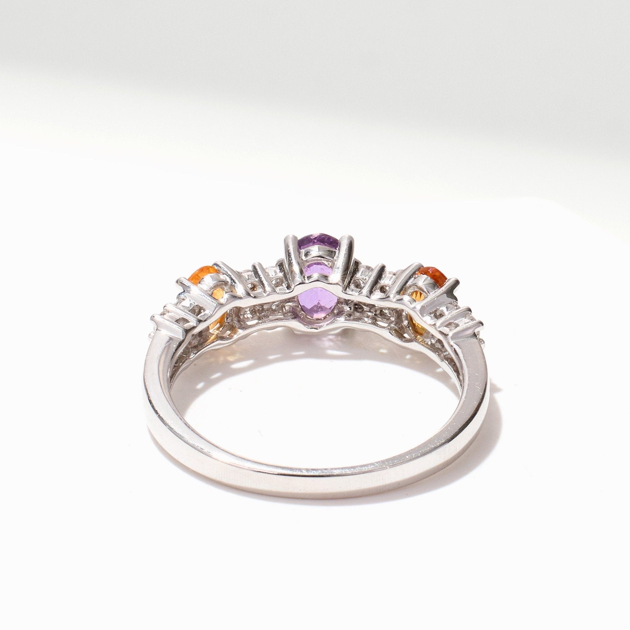 Multi-Colored Fancy Sapphire &amp; Diamond Ring