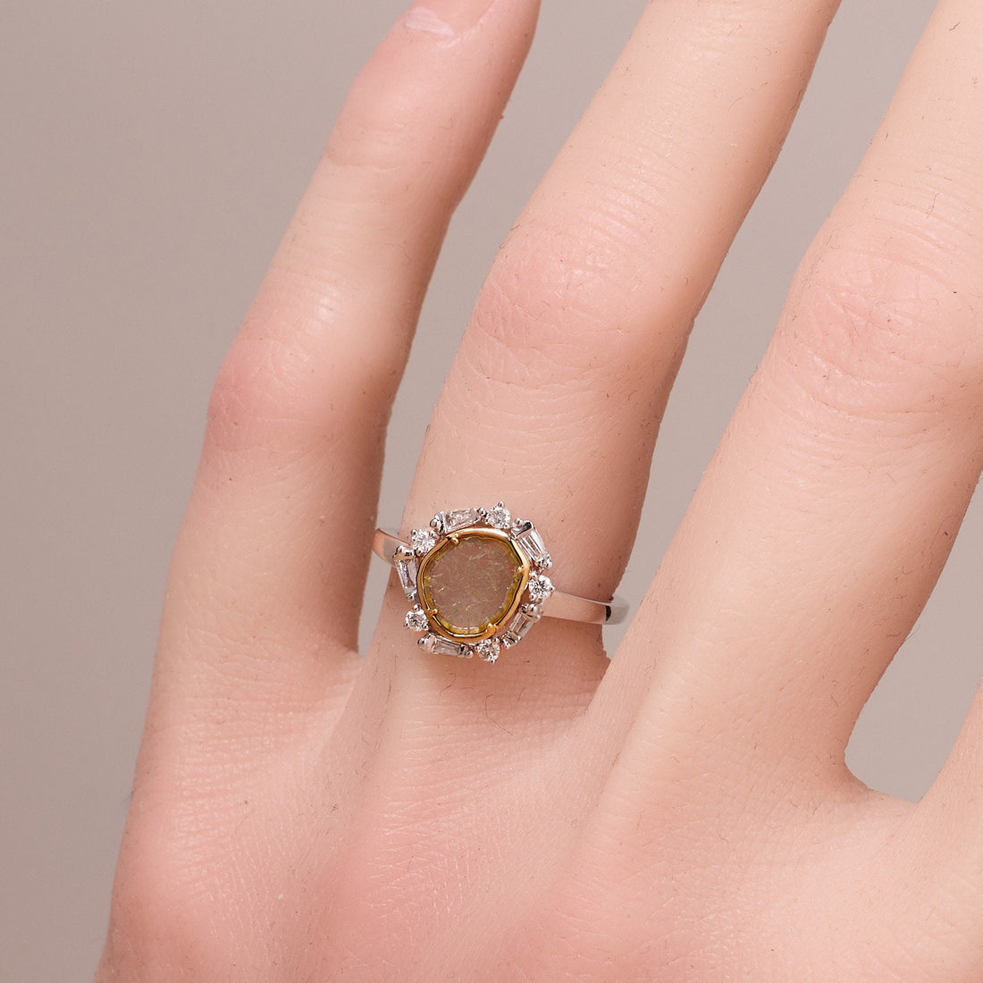 Slice Diamond Sunflower Ring - Jewelry And Store