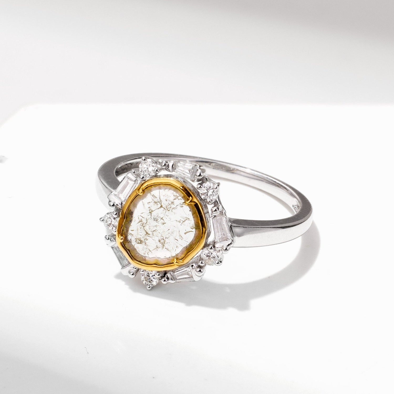 Slice Diamond Sunflower Ring