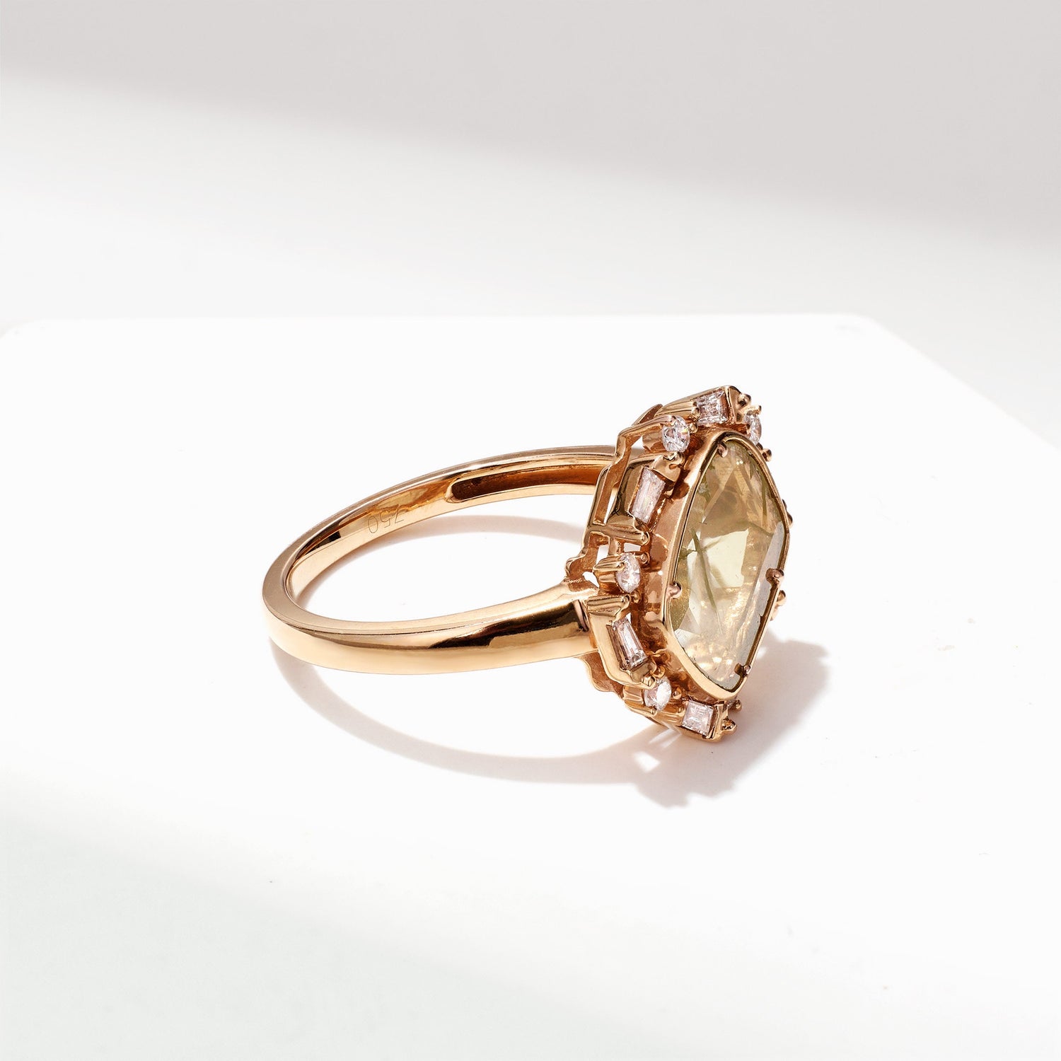 Slice Diamond Sunflower Ring
