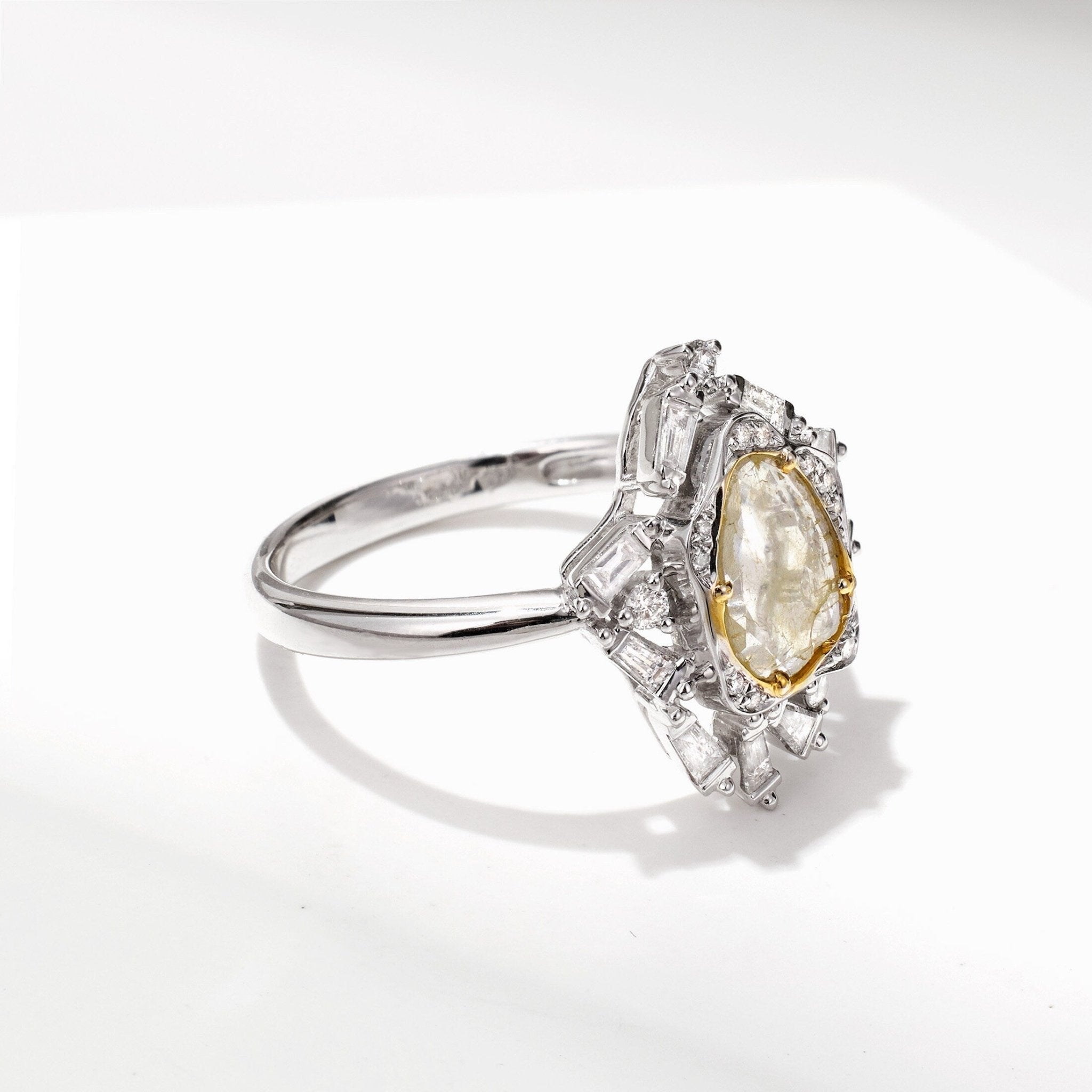 Slice Diamond Sunflower Ring