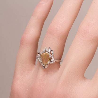 Slice Diamond Sunflower Ring