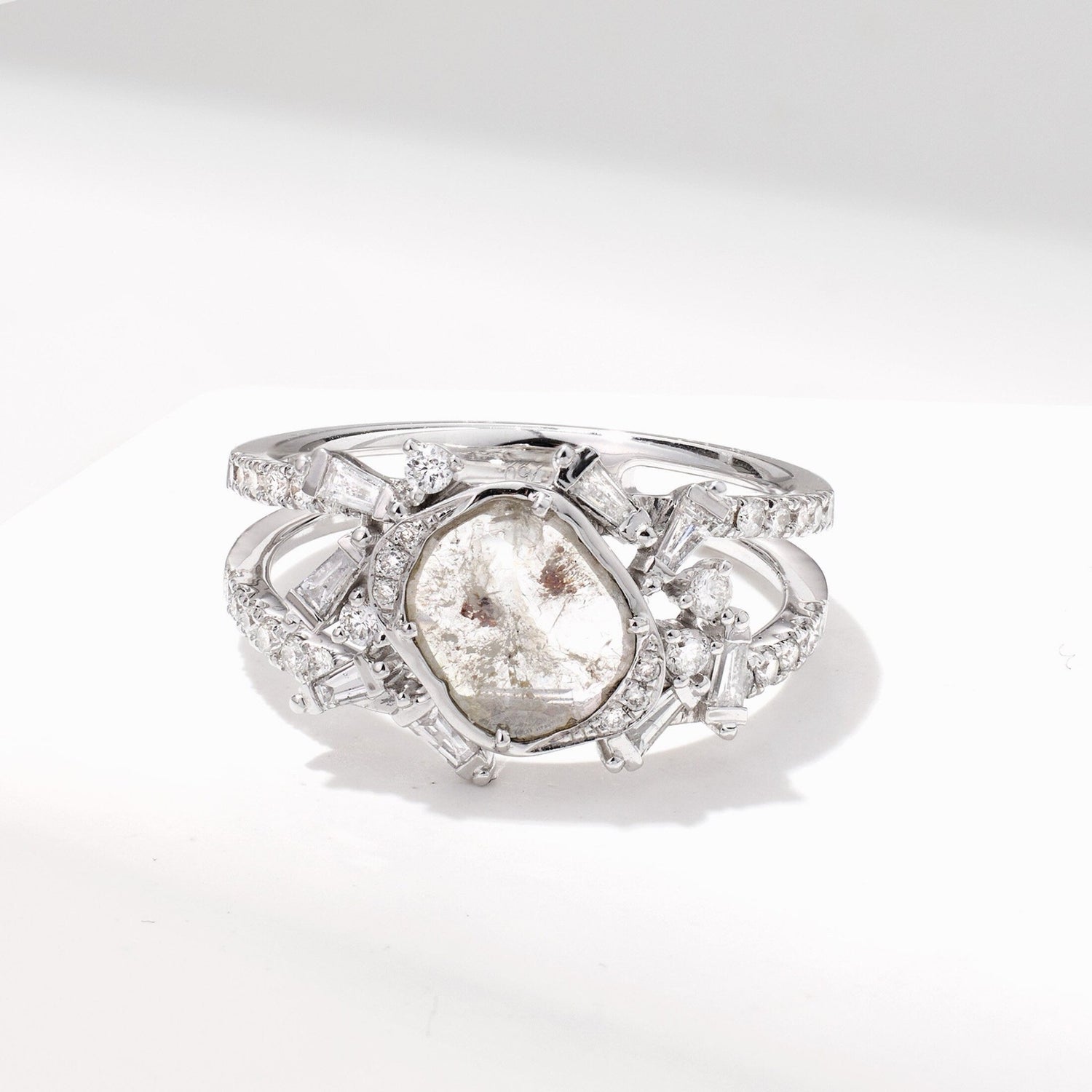 Vintage-Style Diamond Slice Ring