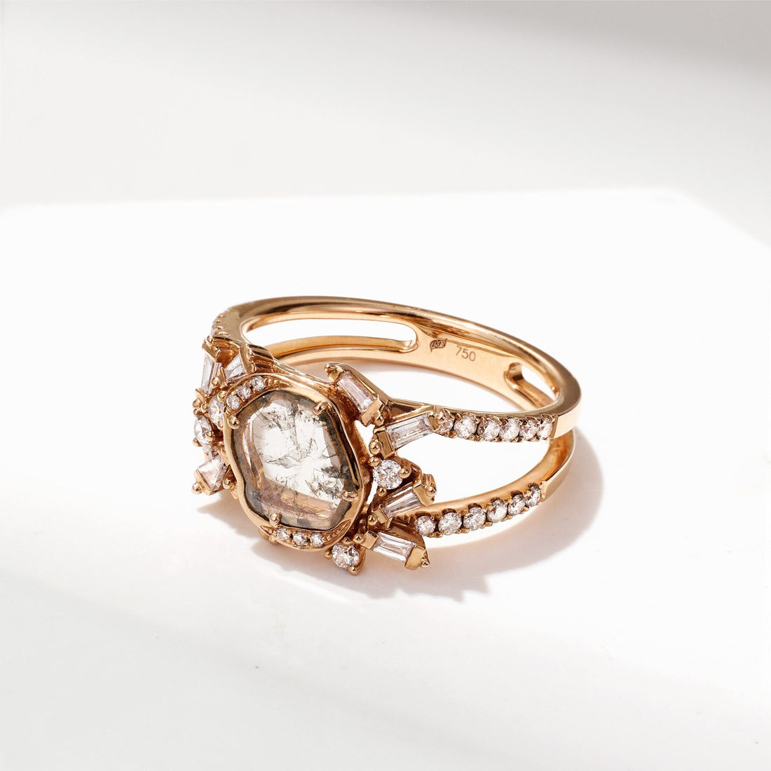 Vintage-Style Diamond Slice Ring
