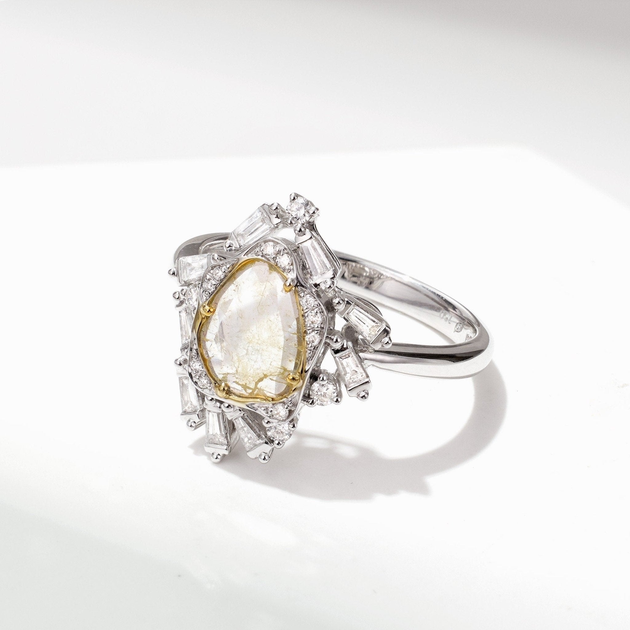 Slice Diamond Sunflower Ring