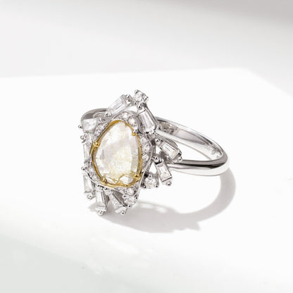 Slice Diamond Sunflower Ring