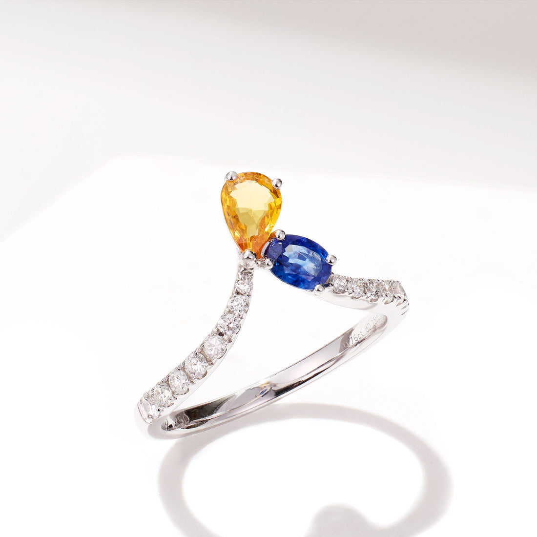 Pear-shape Fancy Sapphire Ring